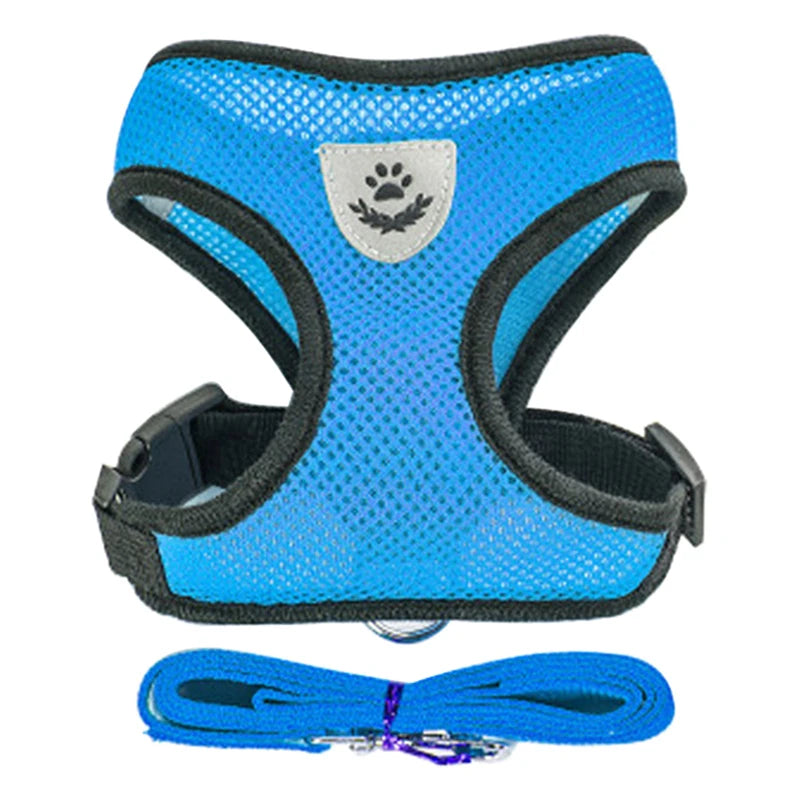 Dog Harness for Small Dogs Cats Adjustable Pet Harness And Leash Set Breathable Vest for Pug Chihuahua Bulldog Dog Accessories