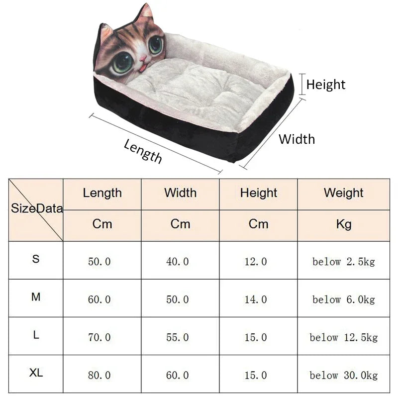 Cartoon Pet Beds for Small Dogs Cats